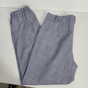 NEW Trina Turk Size 2 dress Pants Blue white elastic ankle
